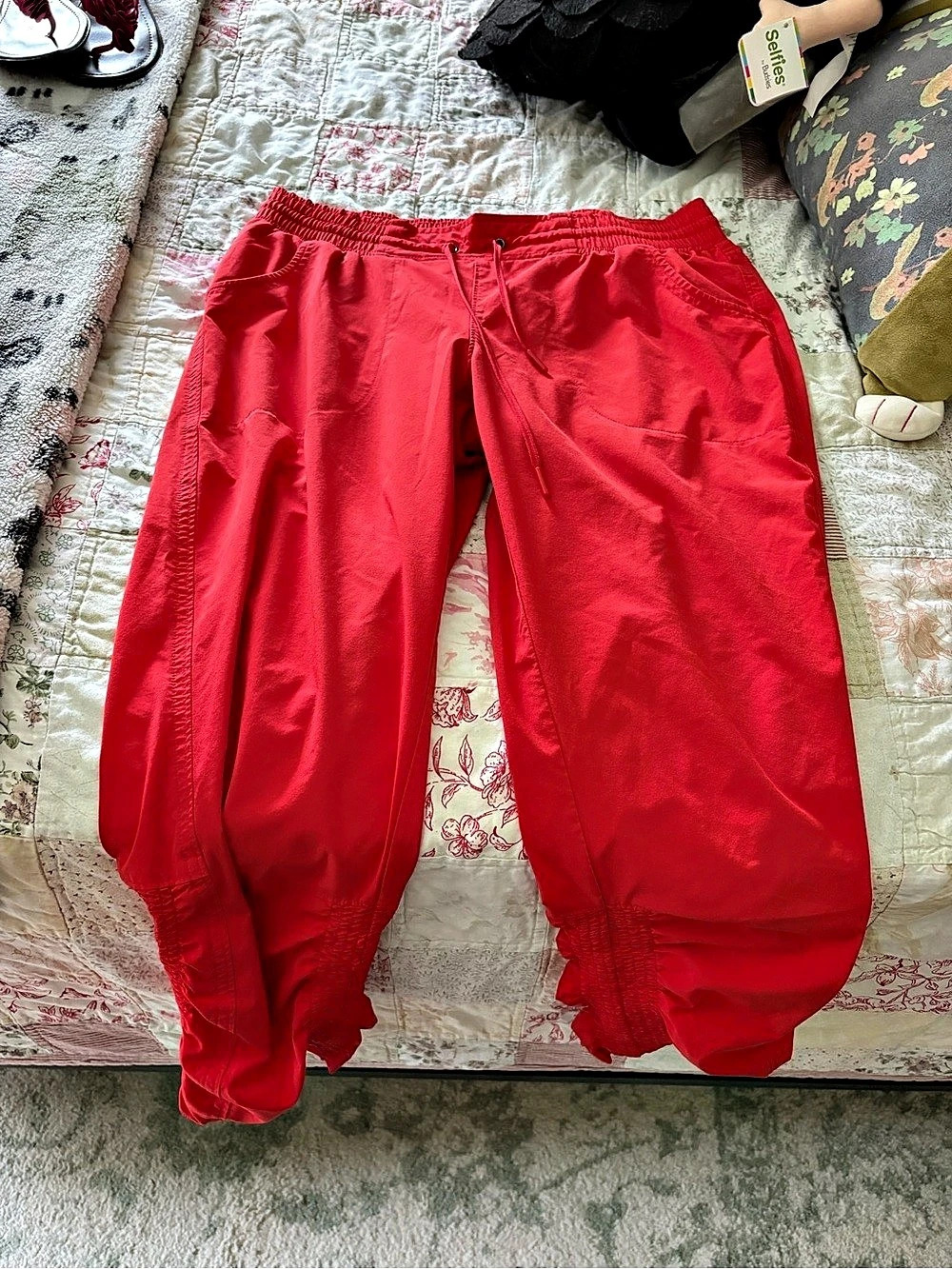 Athleta Red Jogger Pants